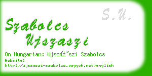 szabolcs ujszaszi business card